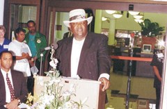 Larry R. Jackson at the dedication for the new Branch Library that was later named in his honor.