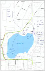 map of road repair work on n crystal lake road at combee road in lakeland