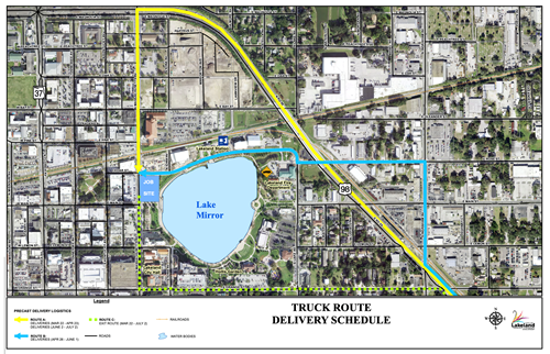 Truck Route and Delivery Schedule for Summit Building Construction Detours