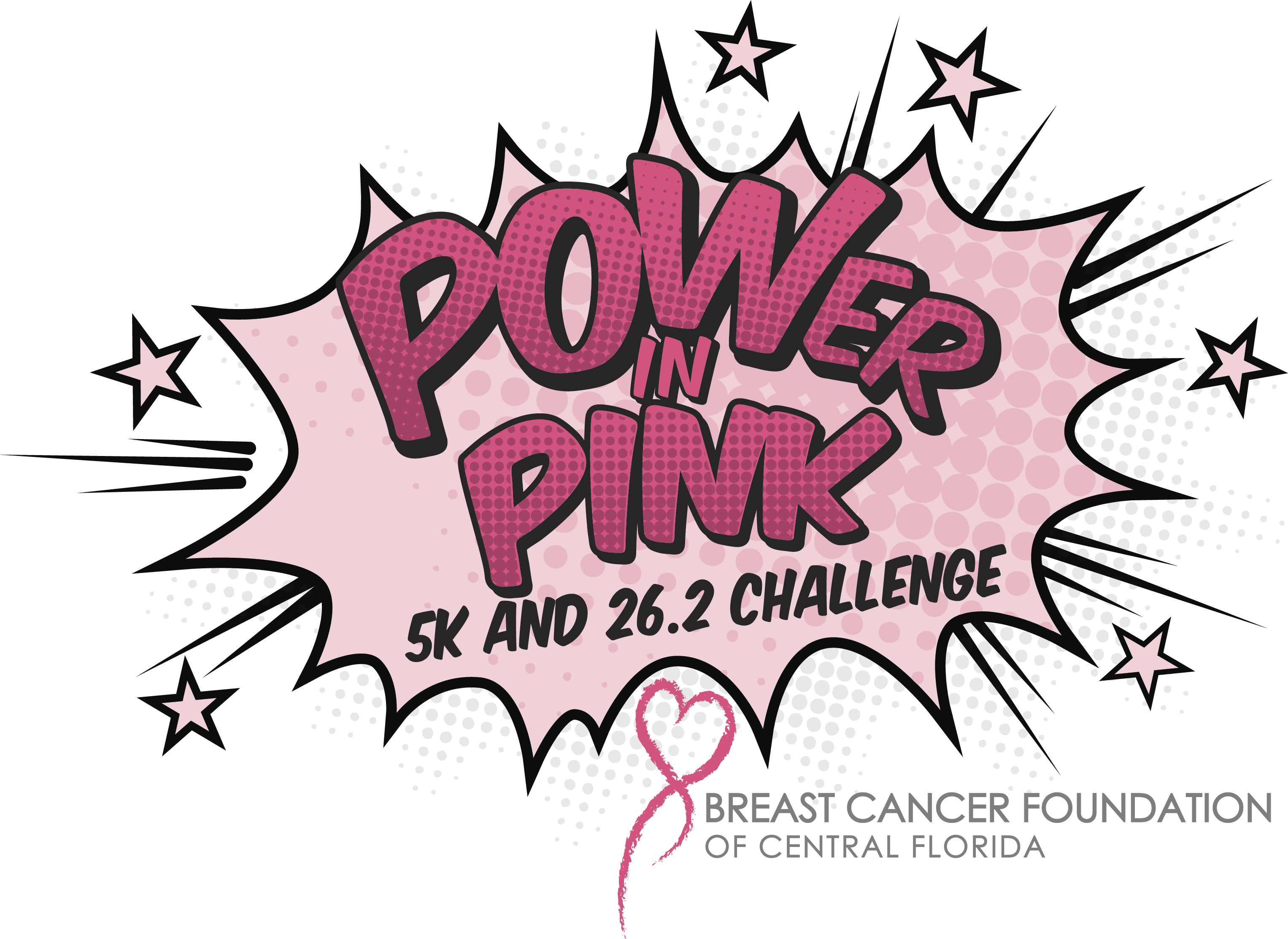 power in pink 5k and 26.2 challenge. breast cancer foundation of central florida