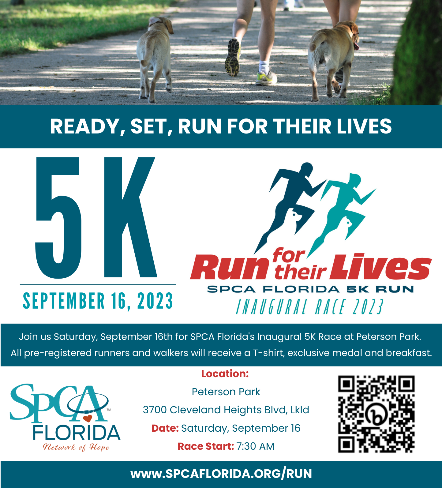 Run for their Lives SPCA Florida 5K Run City of Lakeland