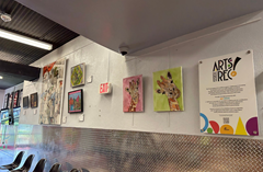 Arts & Rec Exhibit Space at Simpson Park Community Center. Exhibit space located adjacent to Children & Teen multipurpose space behind the main check-in area for the facility. A variety of community groups and organizations utilizes the Community Center.