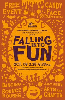 Falling into fun event poster - all details can be found on event page