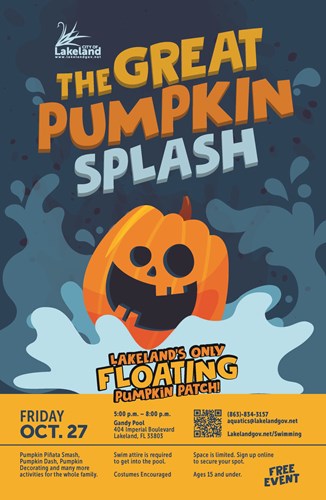 Great Pumpkin Splash Poster - all event info found in the event page