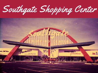 Arch sign for Southgate Shopping Center created by Lakeland, Florida architect Donovan Dean; link to Lakeland Public Library storymap