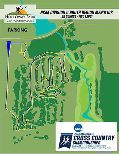 NCAA Division II South Region Men's 10K Course Map