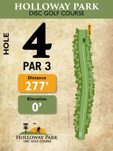 Holloway Park Disc Golf Hole 4 graphic
