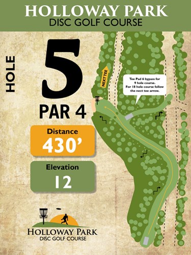 Holloway Park Disc Golf Hole 5 Graphic