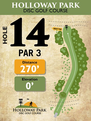 Holloway Park Disc Golf Hole 14 Graphic