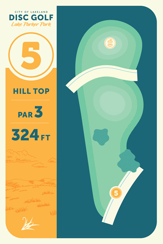 Hole 5 Disc Golf Graphic