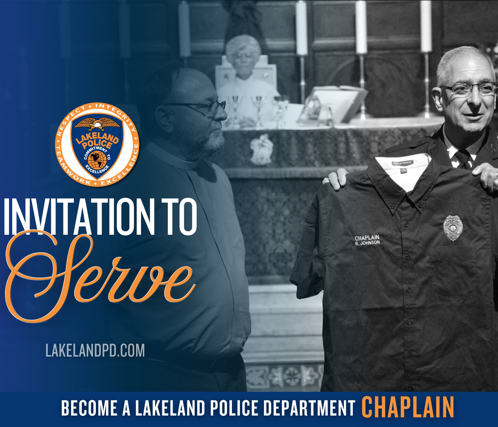 Lakeland Police Department is Seeking Ordained Clergy for Volunteer Chaplain Program