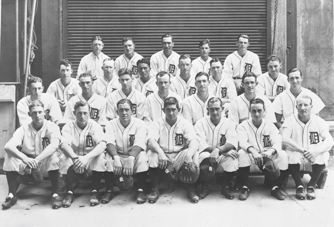 The World Series pennant winning Detroit Tigers team in 1934; link to contentDM "Perkins-Phillips Photographs" collection