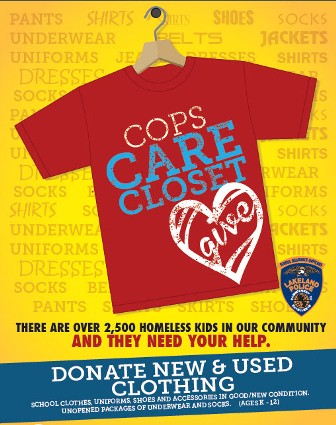A picture of the Cops Care Closet poster